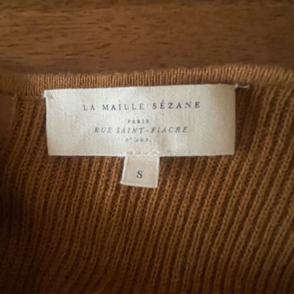 Sezane Multicolor Crew Neck Sweater - wool/cotton - Picture 4 of 5